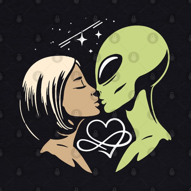 Alien Kissing Human by Etopix